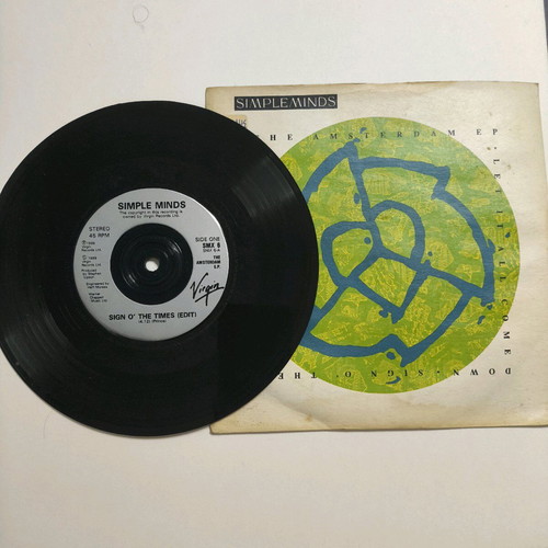 Simple Minds Sign o the Times 7inch record used, pop