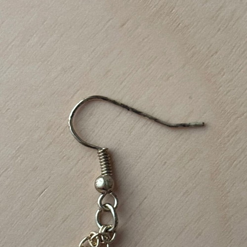 Feather earrings pink used with oxidized studs