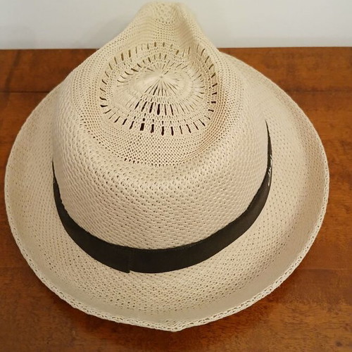 Panama hat beige with black ribbon, 36th Copa del Rey Mapfre Sailing Cup 2017