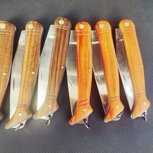 Gabrovska Nozhka Knife new, handmade with walnut and plum handles