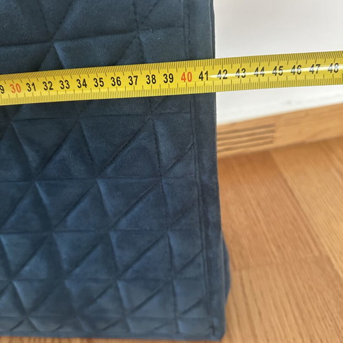 Velvet extra large tote bag, blue