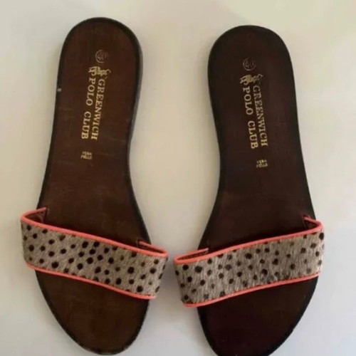 Polo Greenwich Club leather slippers used, size 40