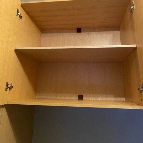 Bedroom furniture set new with bed, wardrobe, shelves and desk