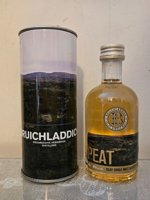 Bruichladdich "PEAT" whisky miniature, sealed, 50ml