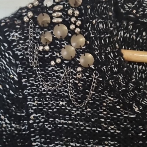 Women's long-sleeve blouse like new, size M/L, black