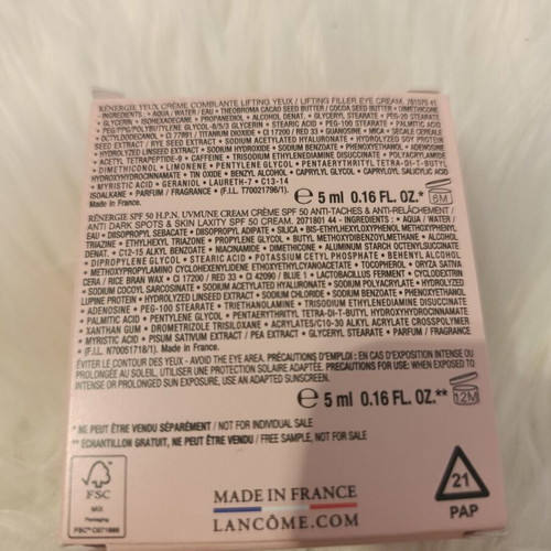 Lancôme Rénergie Duo Set with SPF 50 and Eye Cream