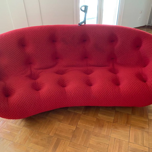 Ligne Roset Ploum Sofa high back used, modern three-seater from USA