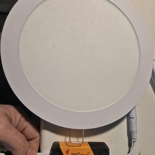 LED panel light 18W used, recessed, cool white light
