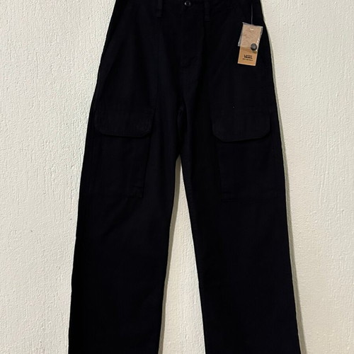 Vans women's wide-leg pants new, size S 36 8, black cotton