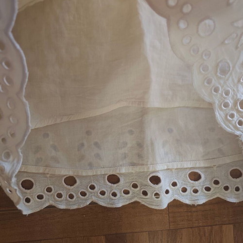 H&M cotton skirt with linen, beige, size L 40 12