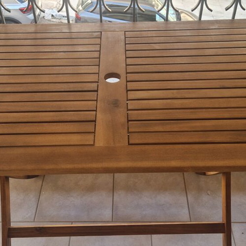Wooden veranda table 120x70, folding, like new