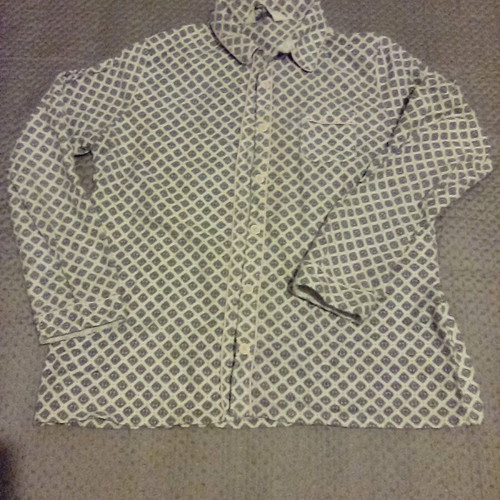 Pajama top used, gray and pink, size XXL