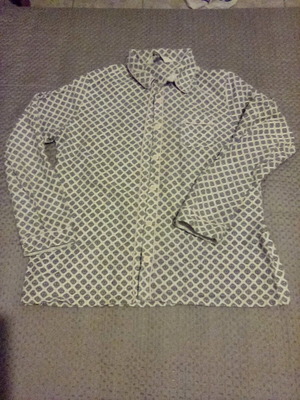 Pajama top used, gray and pink, size XXL