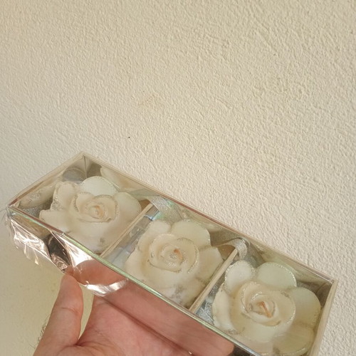 Decorative candles used, in original packaging