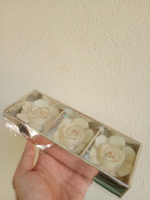Decorative candles used, in original packaging