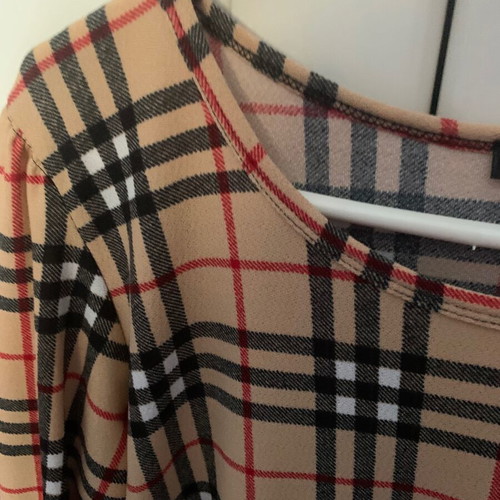 Secret plaid dress like new, beige and black