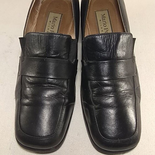 Mario Ponti leather shoes used, black size 39