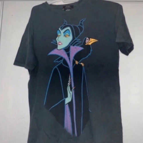 Maleficent Disney T-shirt like new, dark gray, XS