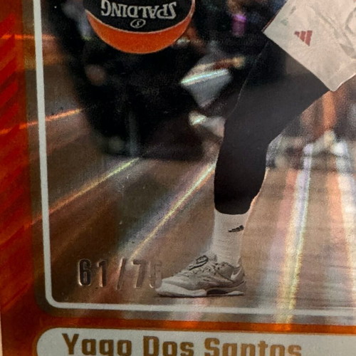 Yago Dos Santos Orange Laser Basketball Card 61/75, like new