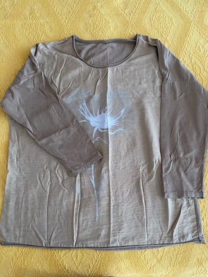 Blouse like new, beige and brown, size XXL