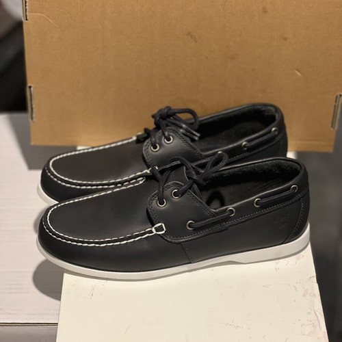 Timberland boat shoes leather navy blue