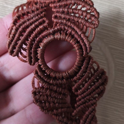 Macrame handmade bracelet new, brown color