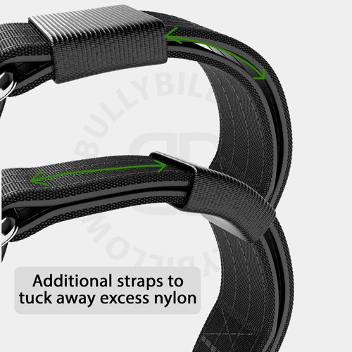 BullyBillows TRI-Harness® dog harness new, anti-pull, 3 attachment points
