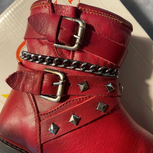 Crocodilino kids leather boots size 27 like new, burgundy