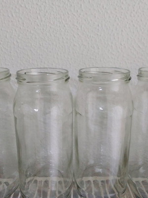 Γυάλινο βάζο 720ml με μαύρο καπάκι καινούργιο