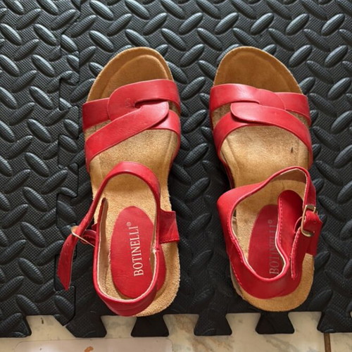 Women sandals, red, size 37, like new