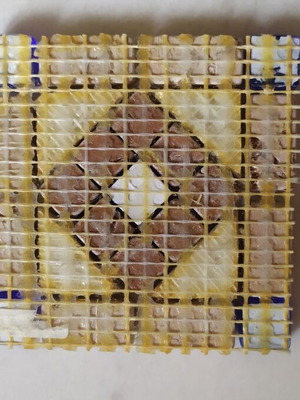Ντεκορ 10x10 εκ από αναπαλαιωμένα μαρμαράκια και γυαλί καινούργιο ιταλικό
