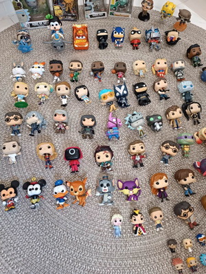 Funko Pop figures used, assorted collection