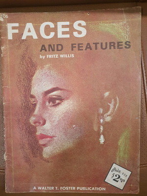 Faces and Features book used, English