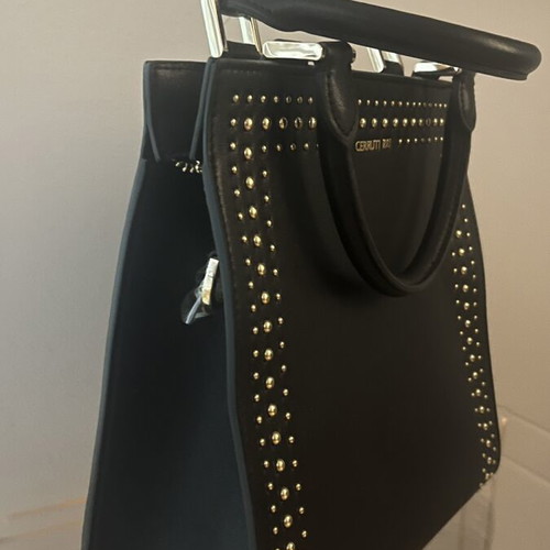 Cerruti 1881 Shoulder Bag New, Black with Metal Details