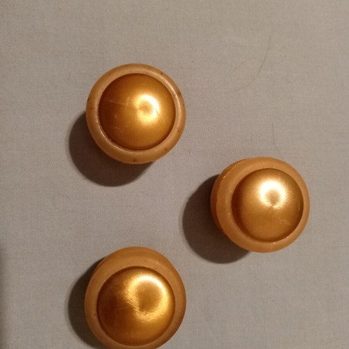 3 brass door stops with rubber rings
