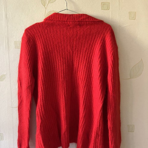 Red cardigan with large buttons new, sizes S/M by A-Style