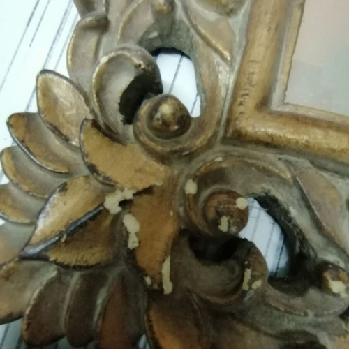 Retro mirrors set of 3 used, solid wood, needs refreshing