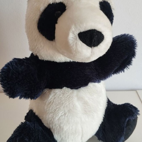 Panda hand puppet for puppet theater used