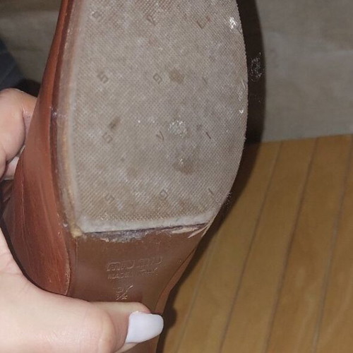 Miu Miu boots like new, tan leather mid-calf size 37.5