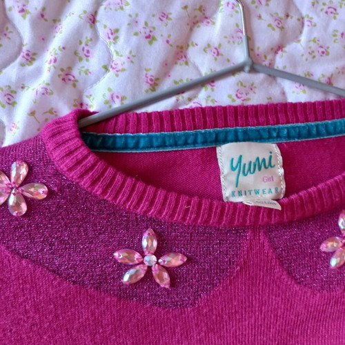 Yumi dress for 10 years like new, polyester and wool