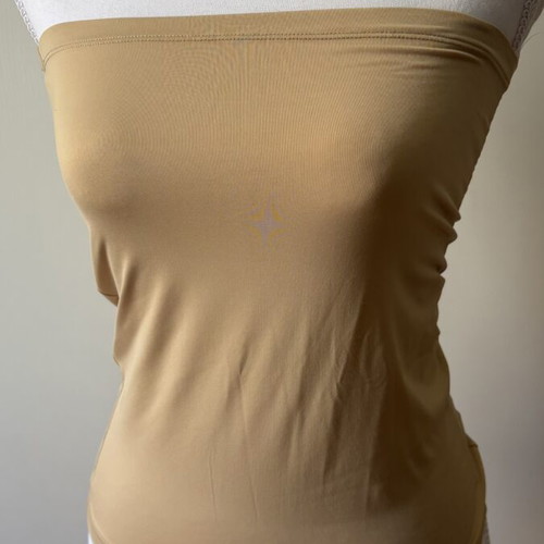 Strapless tops pack of 2, size M, like new, brown and gold