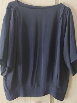 Vintage silk blouse used, size L, blue