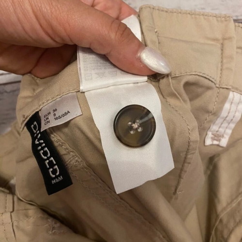 H&M women's fitted pants new beige size S
