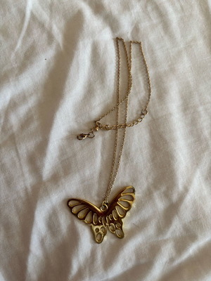 Butterfly gold necklace new