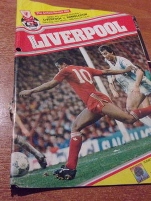 Liverpool vs Wimbledon 1988 official programme used