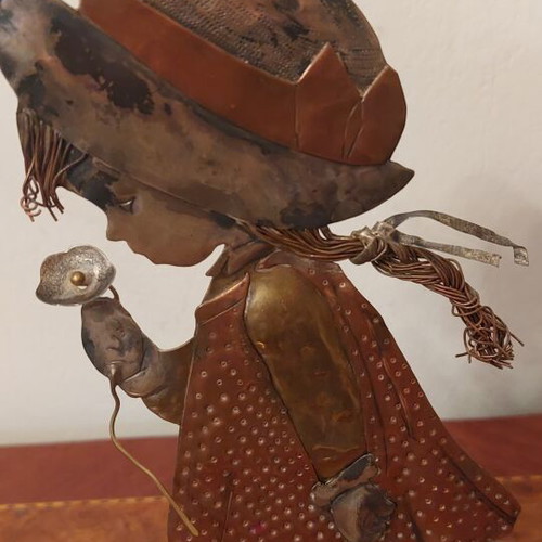 Metal sculpture "Niki" by Niki Art inspired by Sarah Kay, 28 cm
