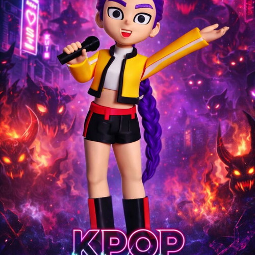 Kpop Demon Hunters Rumi figure 20 cm new 3D printed
