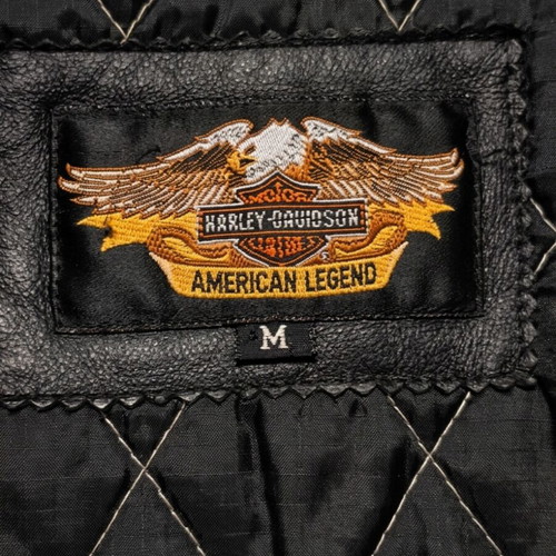 Harley-Davidson motorcycle vest, size M, embossed buttons and embroidery