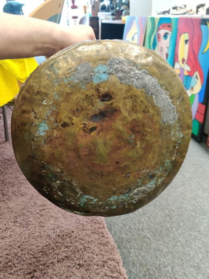Antique copper planter used