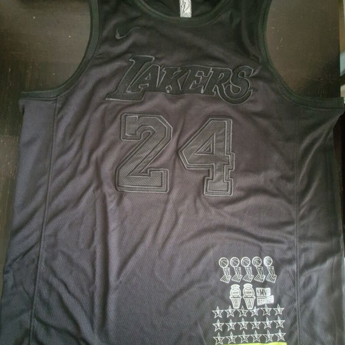 Nike NBA Los Angeles Lakers Kobe Bryant #24 Black Mamba Edition jersey new